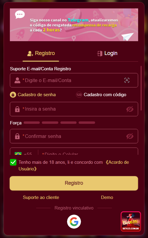 Recompensas VIP bet625.com